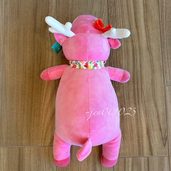 Holiday Pink Deer Weighted Plush Throw Pillow - Pillowfort - Picture 12 of 13